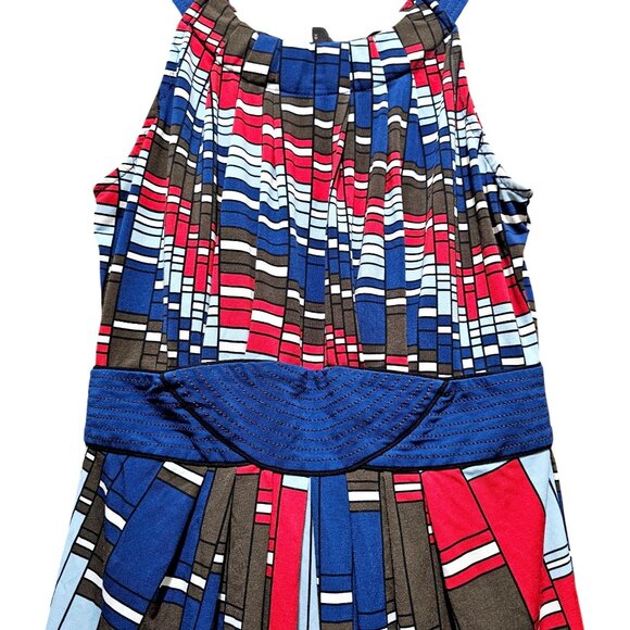BCBG Max Azria XS Multicolor Geometric Print Sleeveless Dress - Picture 2 of 9